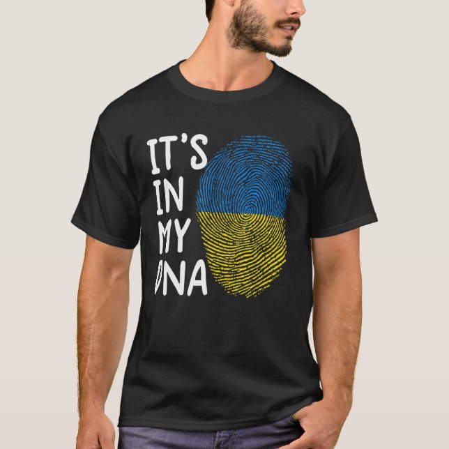 T-shirt C'est dans mon ADN Ukraine Le drapeau ukrainien Uk (Devant)