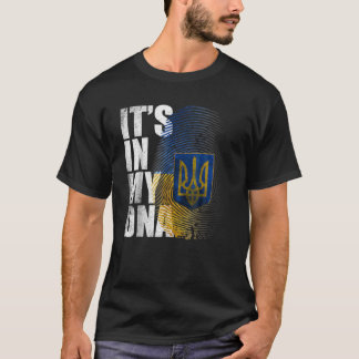 T-shirt C'Est Dans Mon ADN Ukrainien Soutien Ukraine I Sta