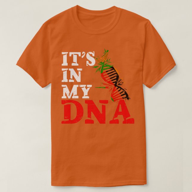 T-shirt C'est dans mon ADN Zambie (Design devant)