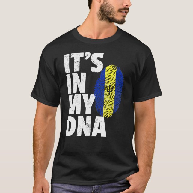 T-shirt C'Est Dans Mon Adna Barbados Flag Pride National P (Devant)