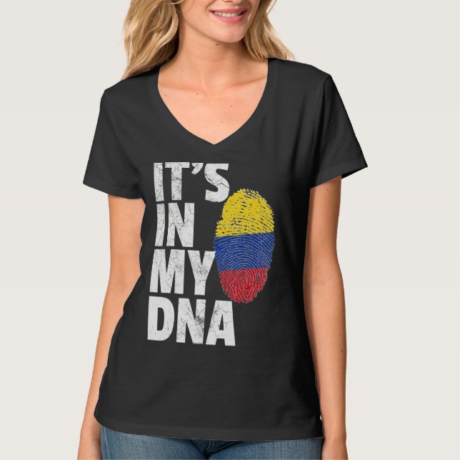 T-shirt C'est dans mon Adna Colombie drapeau souvenir (Devant)