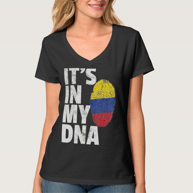 T-shirt C'est dans mon Adna Colombie drapeau souvenir (Devant)