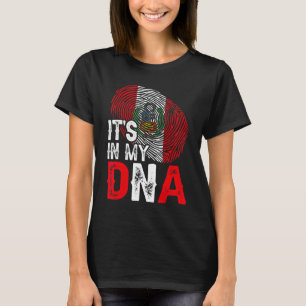 T-shirt C'est dans mon Adna Pérou Drapeau empreintes digit