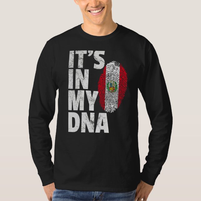 T-shirt C'est dans mon Adna Pérou Drapeau Souvenir (Devant)