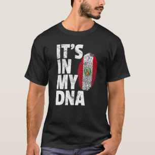 T-shirt C'est dans mon Adna Pérou Drapeau Souvenir