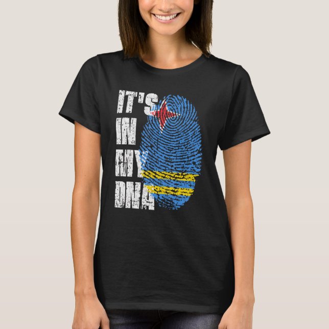 T-shirt C'est dans mon Dna Aruba Drapeau Aruba (Devant)