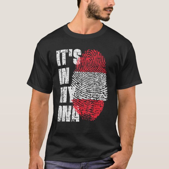 T-shirt C'est dans mon Dna Autriche Drapeau autrichien (Devant)