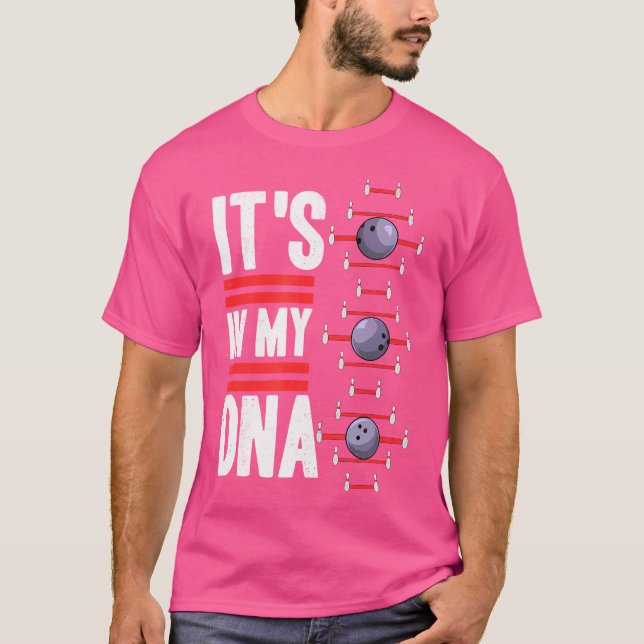 T-shirt C'Est Dans Mon Dna Bowling Bowling Bowler (Devant)