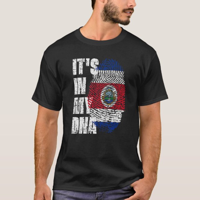 T-shirt C'est dans mon Dna Costa Rica Drapeau Costa Rica (Devant)