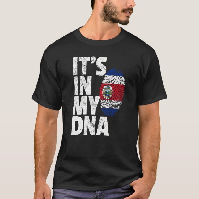 T-shirt C'est dans mon Dna Costa Rica Pays Drapeau Souveni (Devant)