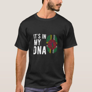 T-shirt C'est dans mon Dna Dominica Drapeau Dominique Domi
