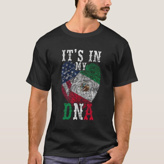 T-shirt C'Est Dans Mon Dna Empreinte D'Empreinte Mexique P (Devant)