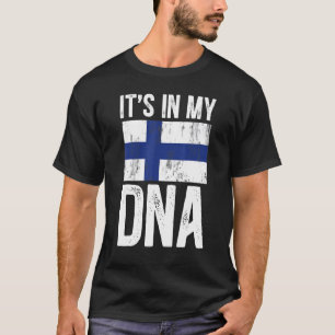 T-shirt C'est dans mon Dna Finlande Drapeau Helsinki Pays 