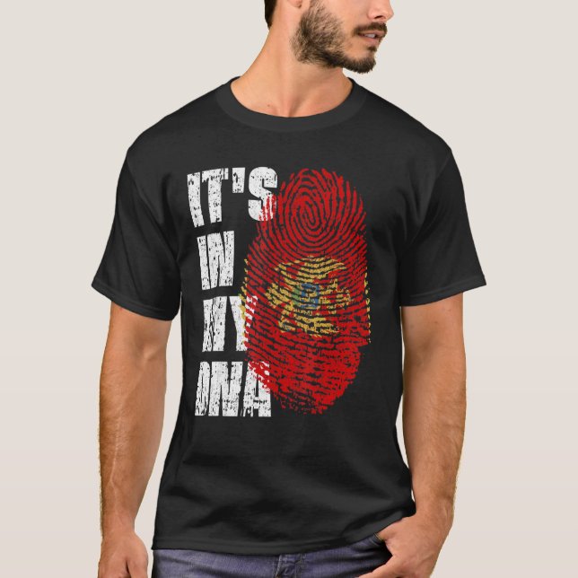 T-shirt C'Est Dans Mon Dna Monténégro Drapeau Monténégro (Devant)