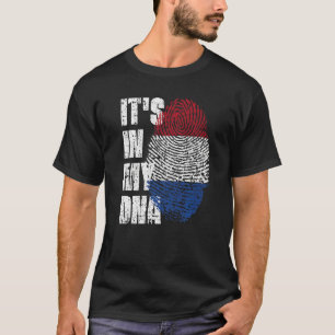 T-shirt C'est dans mon Dna Pays-Bas drapeau néerlandais