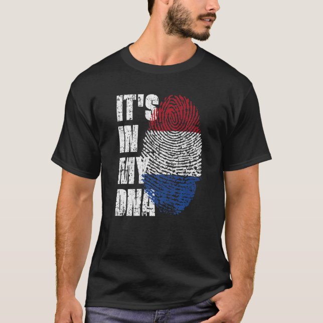 T-shirt C'est dans mon Dna Pays-Bas drapeau néerlandais (Devant)