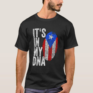 T-shirt C'est dans mon Dna Porto Rico Flag Rican Pride