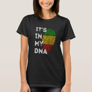 T-shirt C'est dans mon Dna Rasta Reggae Racines Pride R Ja