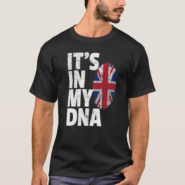 T-shirt C'est dans mon Dna Royaume-Uni Angleterre Union Ja (Devant)