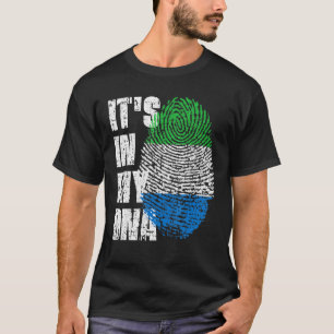T-shirt C'Est Dans Mon Dna Sierra Leone Drapeau Sierra Léo