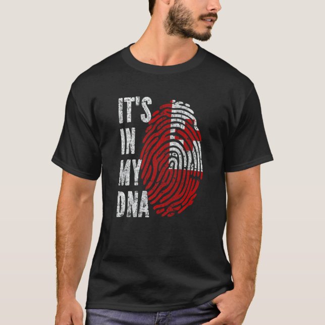T-shirt C'est dans mon Dna Tonga Drapeau Tongan (Devant)