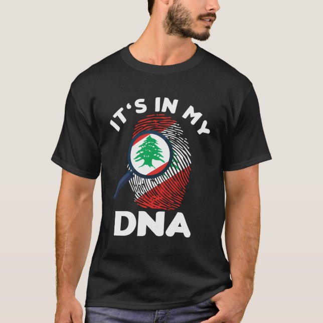 T-shirt C'Est Dans Mon Drapeau Adn Liban Fière Pride Liban (Devant)