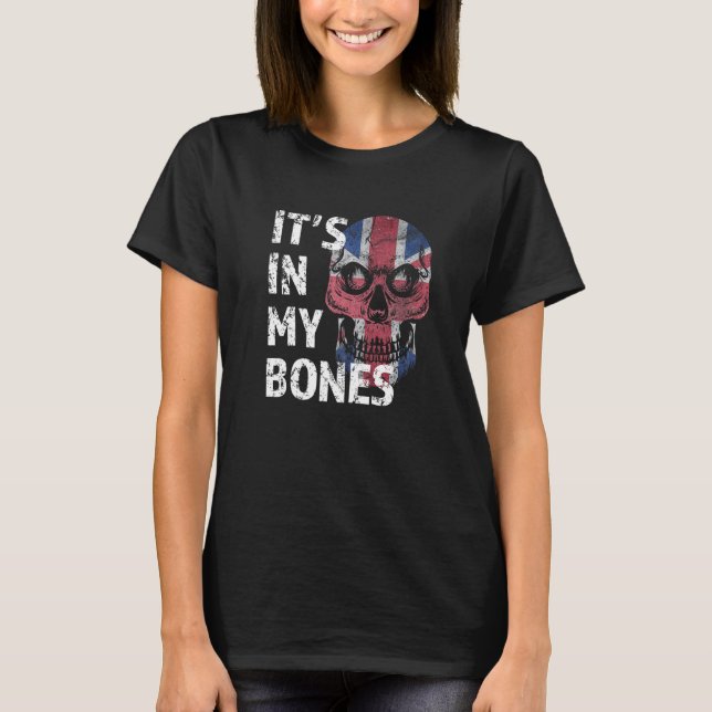 T-shirt C'est dans My Bones British Flag Union Jack Anglet (Devant)
