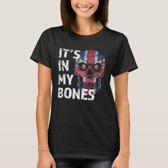 T-shirt C'est dans My Bones British Flag Union Jack Anglet (Devant)
