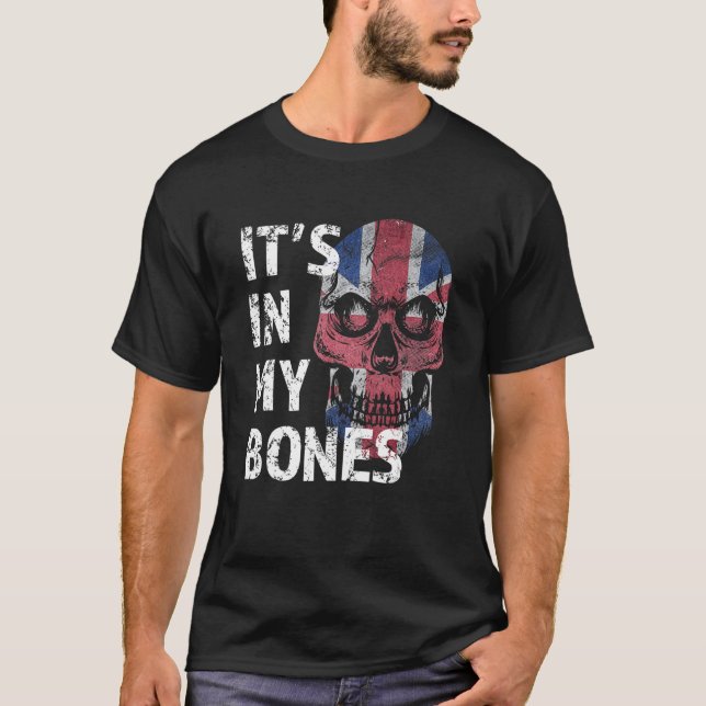 T-shirt C'est dans My Bones British Flag Union Jack Anglet (Devant)