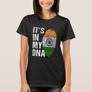 T-shirt C'est dans My DNA indian Pride india Drapeau homme