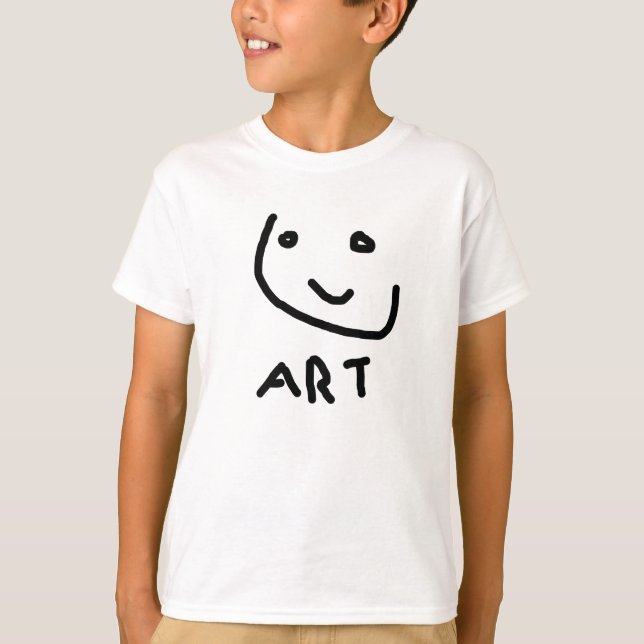 T-shirt C'est de l'art, un drôle de visage (Devant)