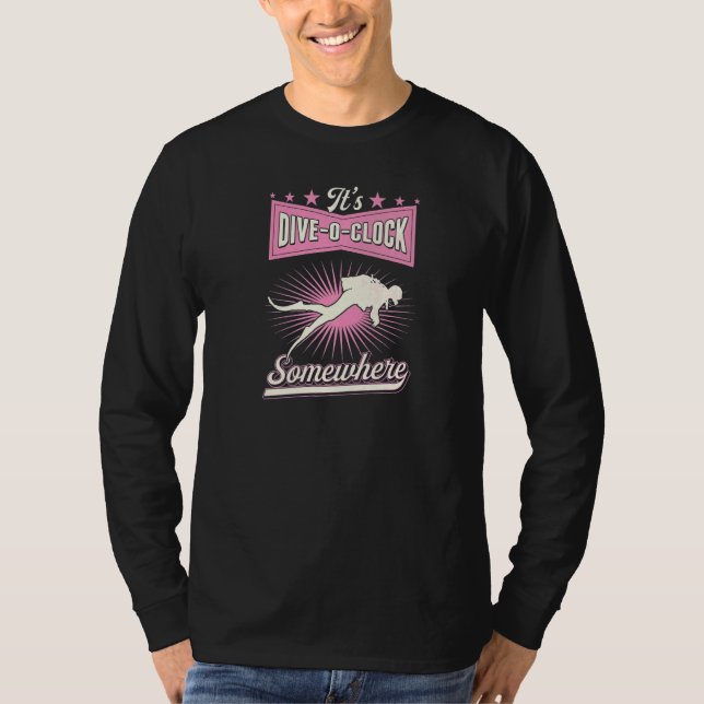 T-shirt C'est Dive O Clock Somewhere Scuba Diving Instruct (Devant)