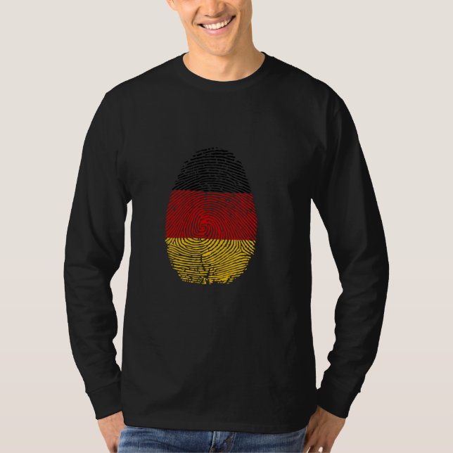 T-shirt C'est drôle dans mon ADN drapeau Allemagne emprein (Devant)
