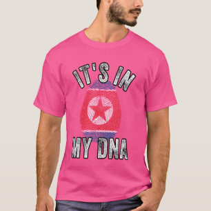 T-shirt C'est drôle dans mon ADN drapeau de Corée du Nord