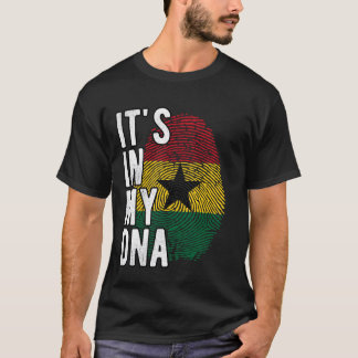 T-shirt C'est drôle dans mon ADN drapeau du Ghana Empreint