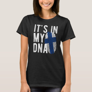 T-shirt C'est drôle dans mon ADN drapeau finlandais Emprei