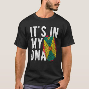 T-shirt C'est drôle dans mon ADN drapeau Grenade Empreinte