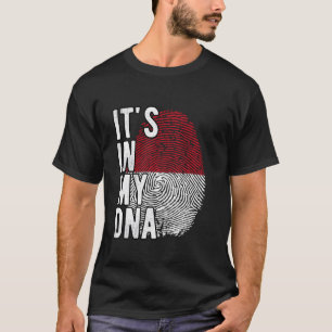 T-shirt C'est drôle dans mon ADN drapeau indonésien Emprei