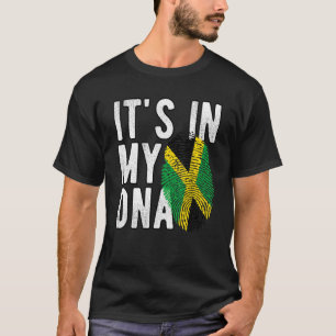 T-shirt C'est drôle dans mon ADN drapeau jamaïcain Emprein