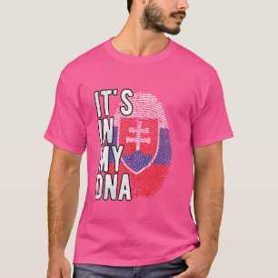 T-shirt C'est drôle dans mon ADN drapeau Slovaquie emprein