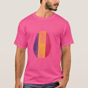 T-shirt C'est drôle dans mon ADN drapeau Tchad empreintes