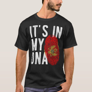 T-shirt C'est drôle dans mon ADN Monténégro drapeau Emprei