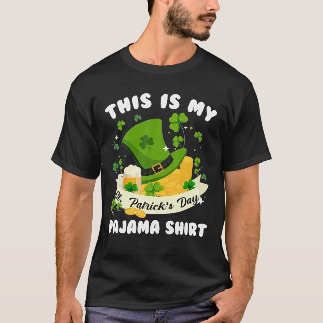 T-shirt C'est drôle le pyjama de la Saint Patrick (Devant)