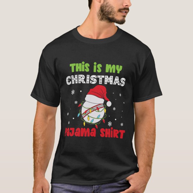 T-shirt C'Est Drôle Mon Pajama Cricket De Noël (Devant)