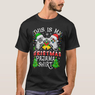 T-shirt C'Est Drôle Mon Pyjama De Noël Santa Hat Gamer