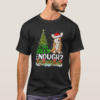 T-shirt C'Est Drôle Que Ce Jolly Assez Chien De Corgi Noël
