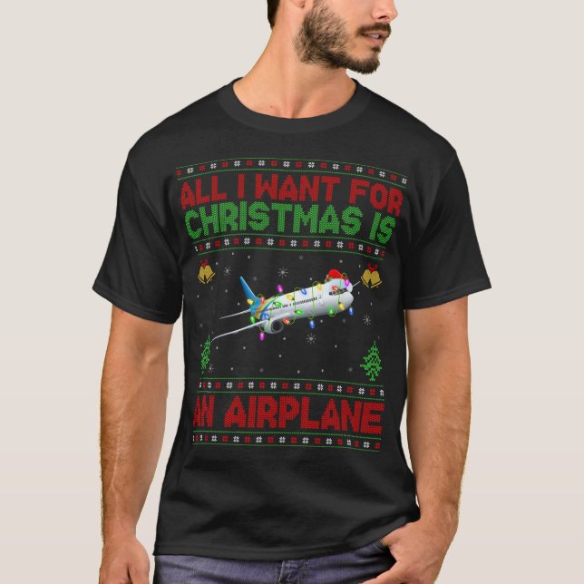 T-shirt C'Est Drôle, Vilain, Tout Ce Que Je Veux Pour Noël (Devant)