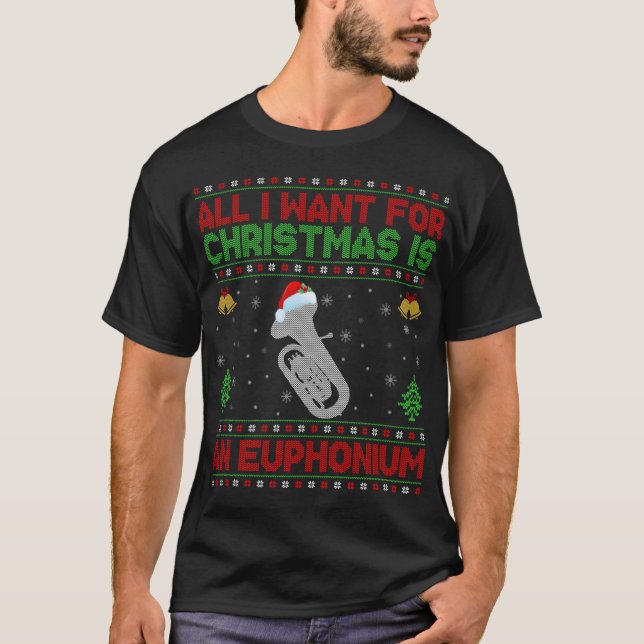 T-shirt C'Est Drôle, Vilain, Tout Ce Que Je Veux Pour Noël (Devant)