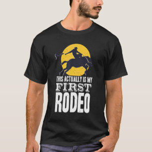 T-shirt C'Est En Fait Mon Premier Rodéo Bull Riding Pour M