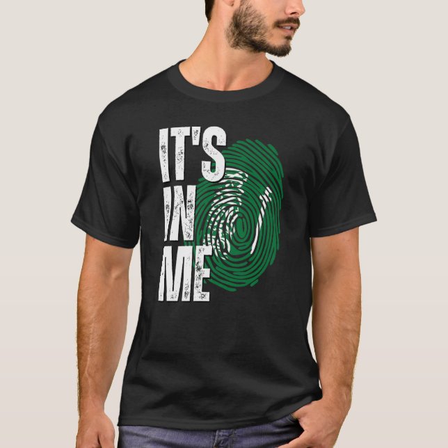 T-shirt C'est en moi Arabie Saoudite Drapeau Empreinte Ara (Devant)